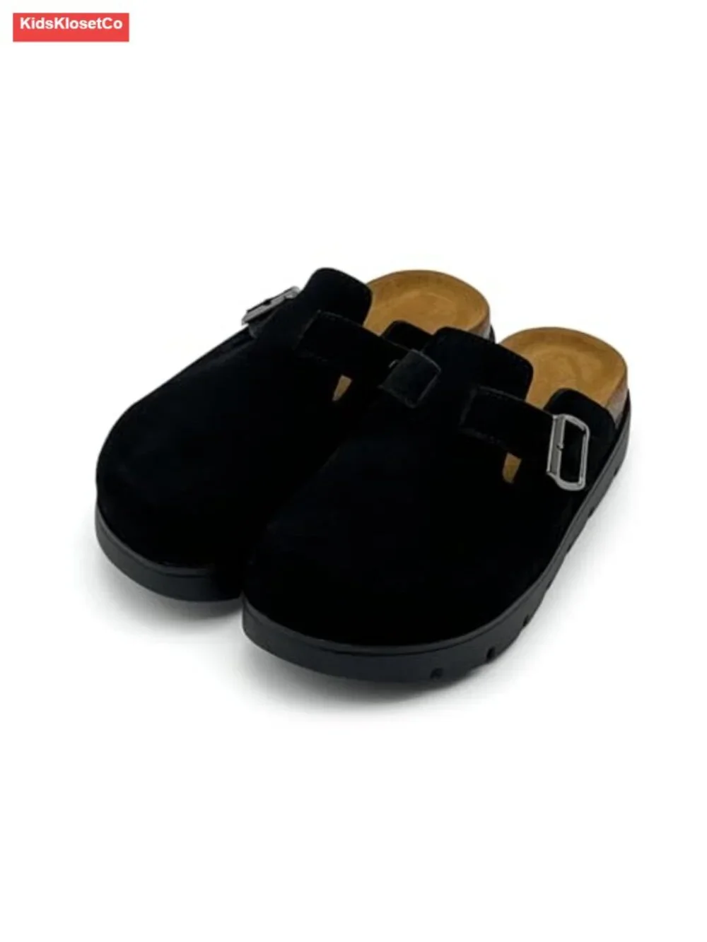 Genuine Leather Platform Clogs for Kids Memory Foam Arch Support Non-Slip Mules